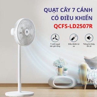 Quạt đứng,quạt điện Xiaomi Qcooko 7 Cánh CÔNG SUẤT LỚN SIÊU MÁT, điều khiển từ xa,hẹn giờ 9 tiếng,quạt cây