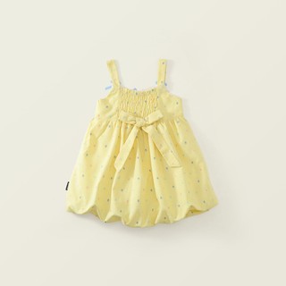 Váy 2 Dây Bé Gái, Váy 2 Dây Bé Gái Chất Liệu Cotton Mềm Mại Phối Nơ Xinh Xắn Nổi Bật