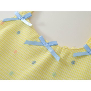 Váy 2 Dây Bé Gái, Váy 2 Dây Bé Gái Chất Liệu Cotton Mềm Mại Phối Nơ Xinh Xắn Nổi Bật