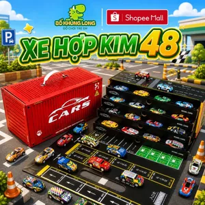 Set Mô Hình 48 Xe Ô Tô Đồ Chơi Hộp Container Có Sa Hình Xe Container Xe Đồ Chơi Cho Bé Trai - BỐ KHỦNG LONG