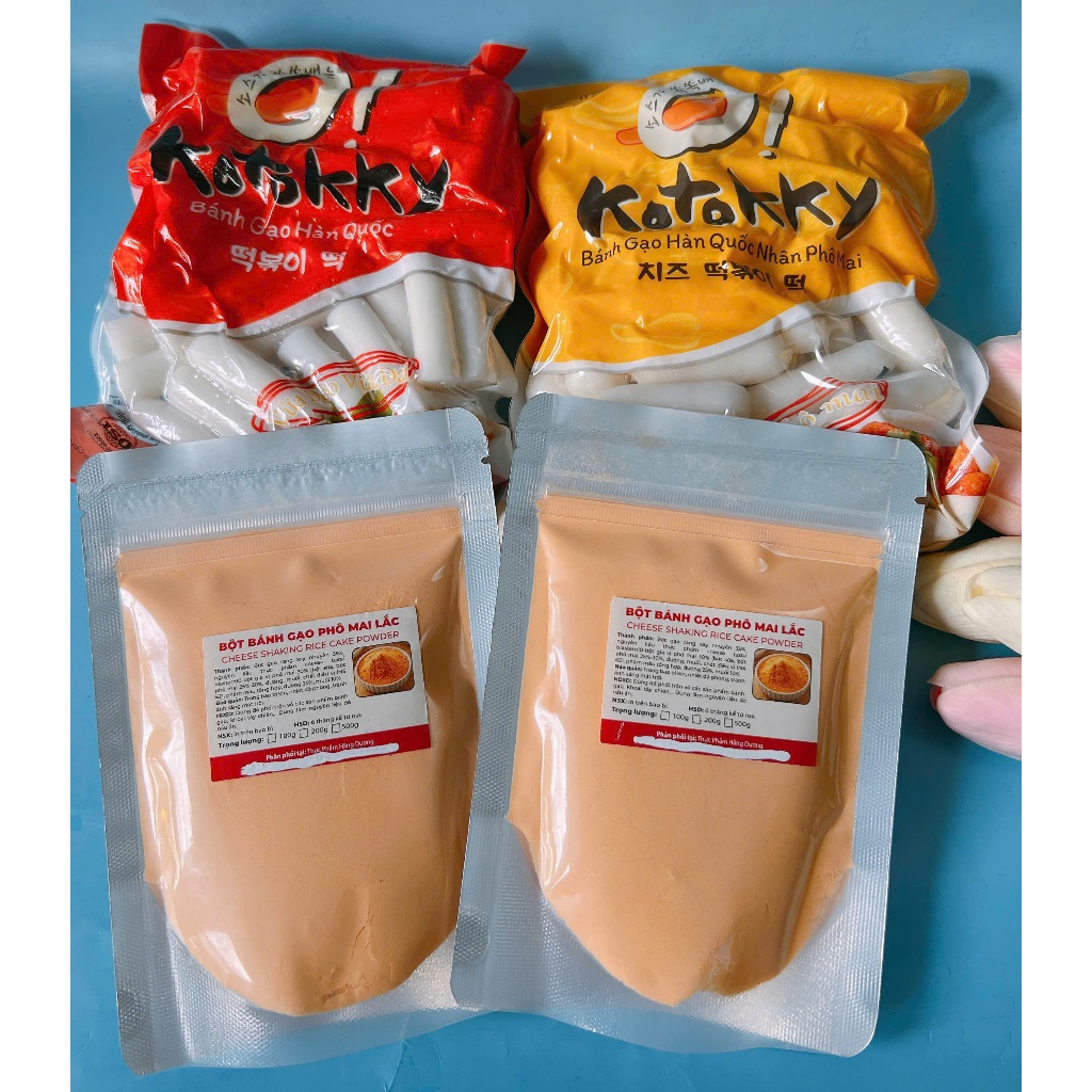 SET 500g bánh gạo + 500g tokpokki nhân phô mai +200g bột phô mai