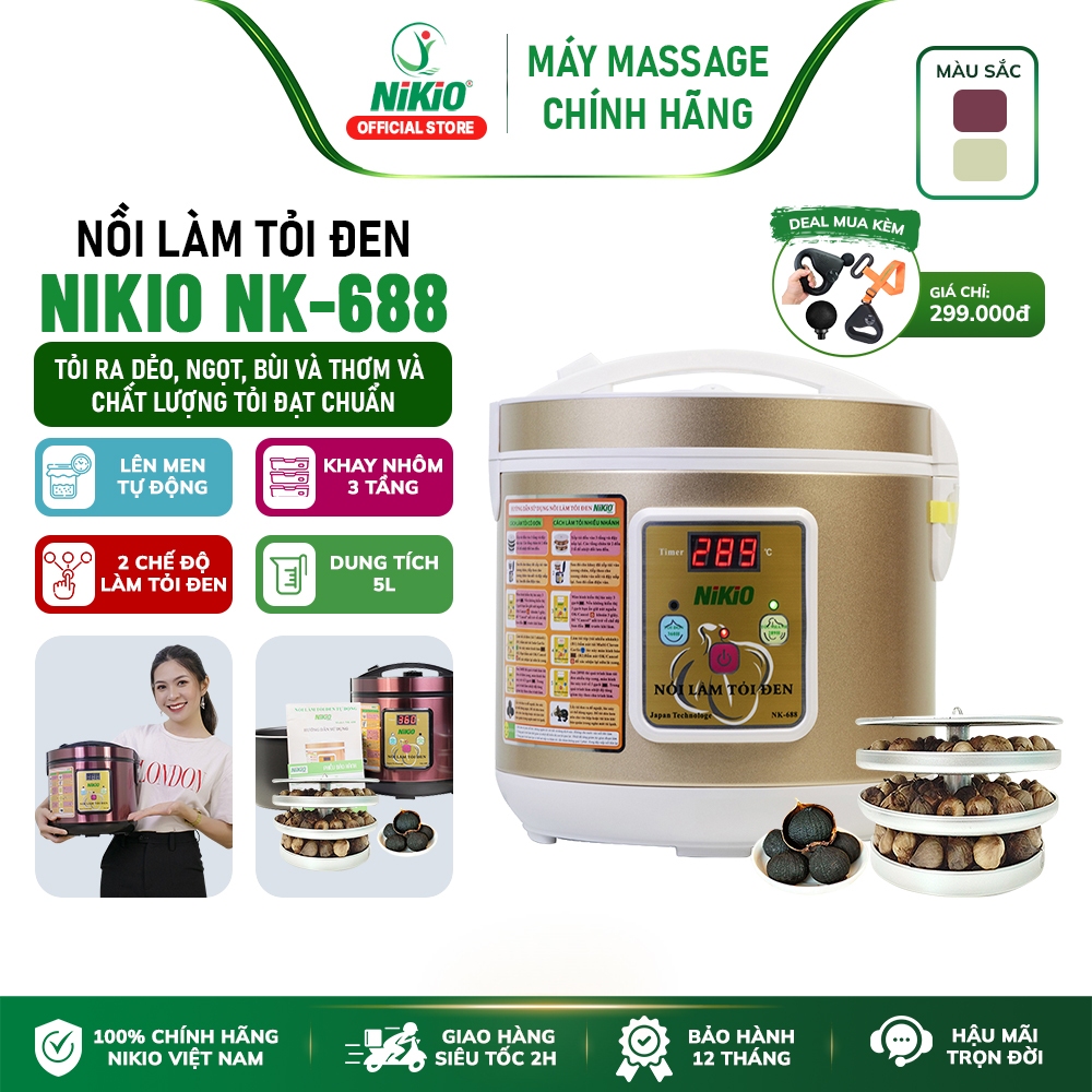 Nồi Ủ Tỏi Đen Gia Đình Nikio NK-688 Nhật Bản - Máy Làm Tỏi Đen Hàng Chính Hãng Cao Cấp