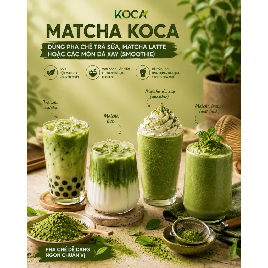 Bột matcha koca dùng trong pha chế | Shopee Việt Nam