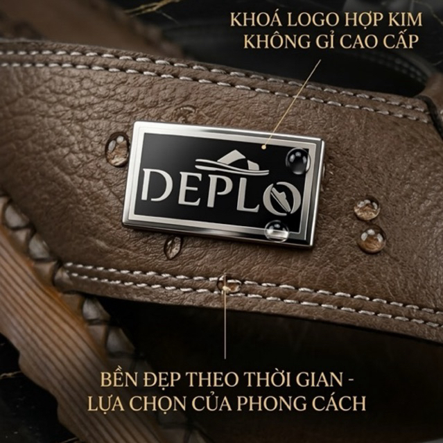 Dép Quai Kẹp Nam Da Microfiber 2 Lớp Cao Cấp Siêu Bền, Da Kháng Nước Tốt - Bảo Hành 12 Tháng