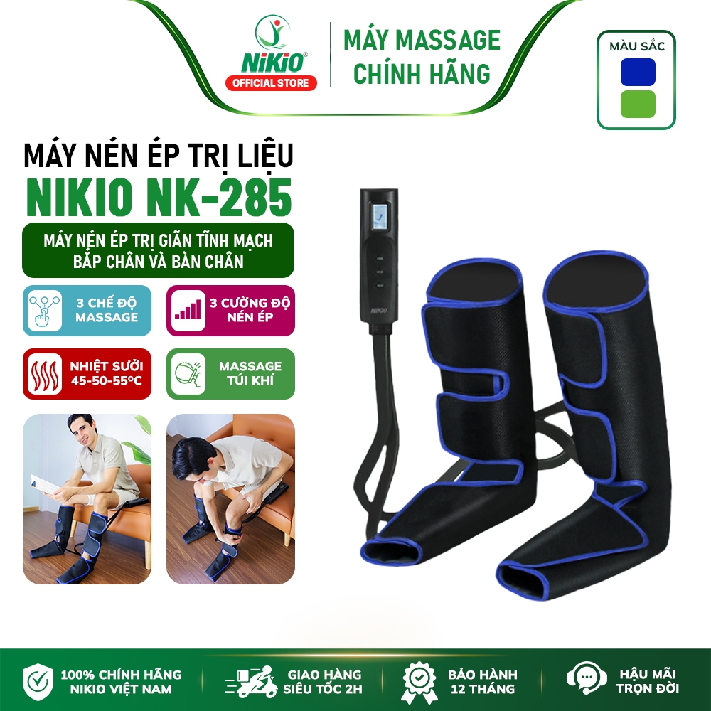 Máy Massage Chân Nén Ép Tĩnh Mạch 2in1 Nhật Bản Nikio NK-285 - Hỗ trợ điều trị suy giãn tĩnh mạch
