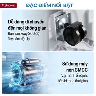 Điều hòa di động Fujihome PAC14PRO - INVERTER Tiết kiệm điện, Linh hoạt, làm lạnh nhanh