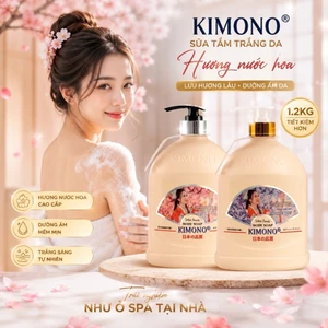 Sữa Tắm Trắng Da Kimono Nhật Bản - Hương Nước Hoa Sakura Và Adoreyou, Dưỡng Trắng Mịn Màng 1200ml