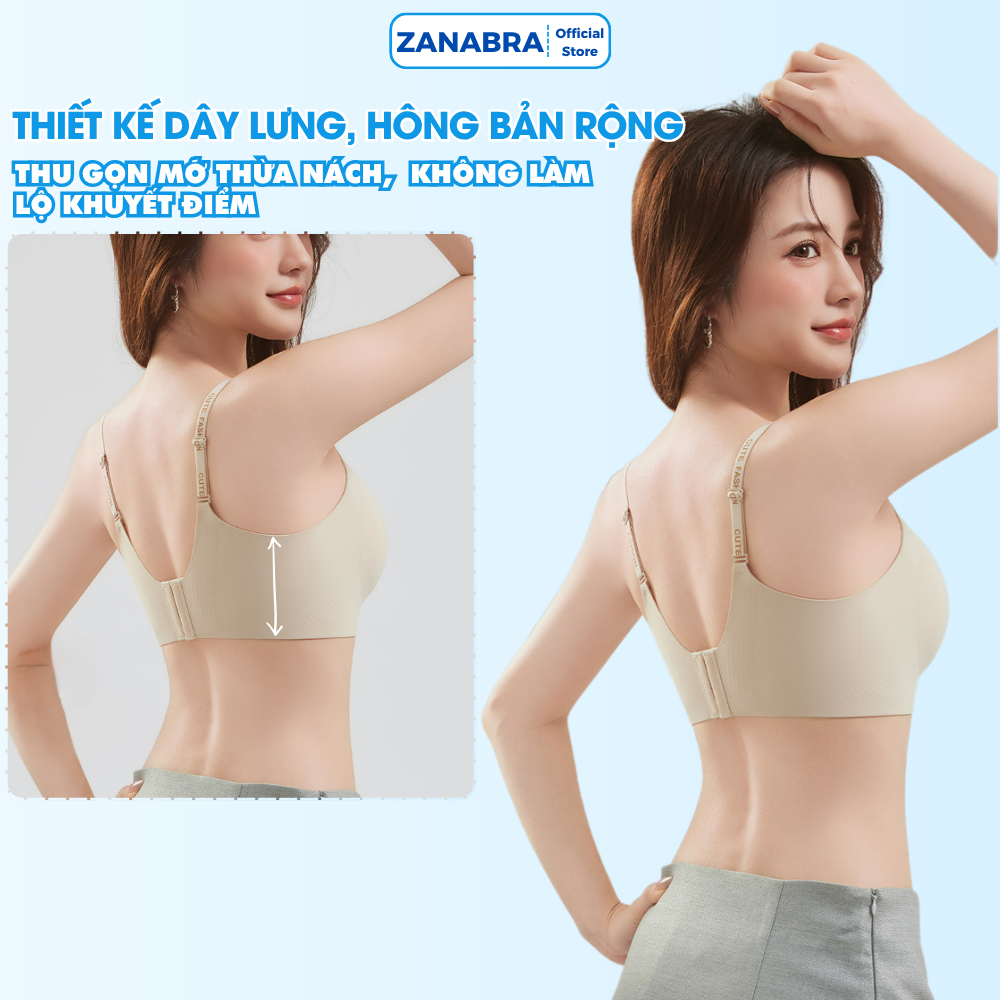 [ Hàng Mới 2026 ] Áo Ngực Nữ chất su đúc mút mỏng không gong, Áo Lót Bra Nữ gom quả chống xệ thoáng mát ZANABRA A960