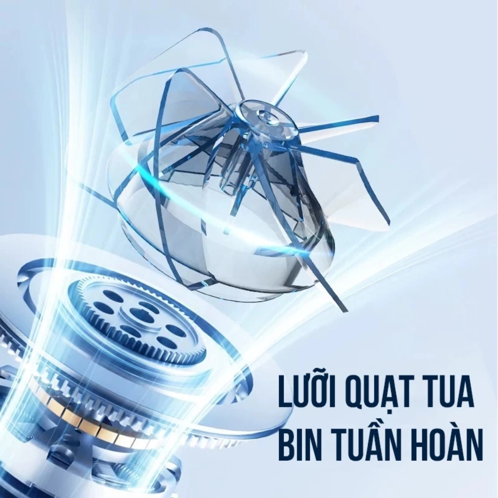Quạt Tích Điện Mini Cầm Tay S29 Động Cơ Không Chổi Than Làm Mát Tức Thì Màn Hình LED Tặng Dây Đeo