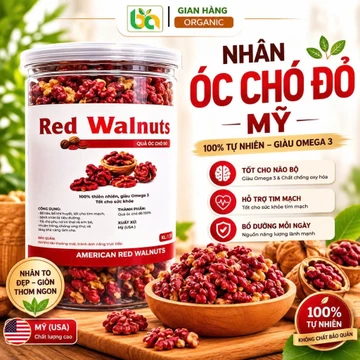 Nhân Óc Chó Đỏ Tách Sẵn Hạt Óc Chó Mỹ Bảo An 250g/Loại Đẹp Giàu Omega 3 Hạt Dinh Dưỡng Ăn Kiêng Eat Clean Healthy Mẹ Bầu