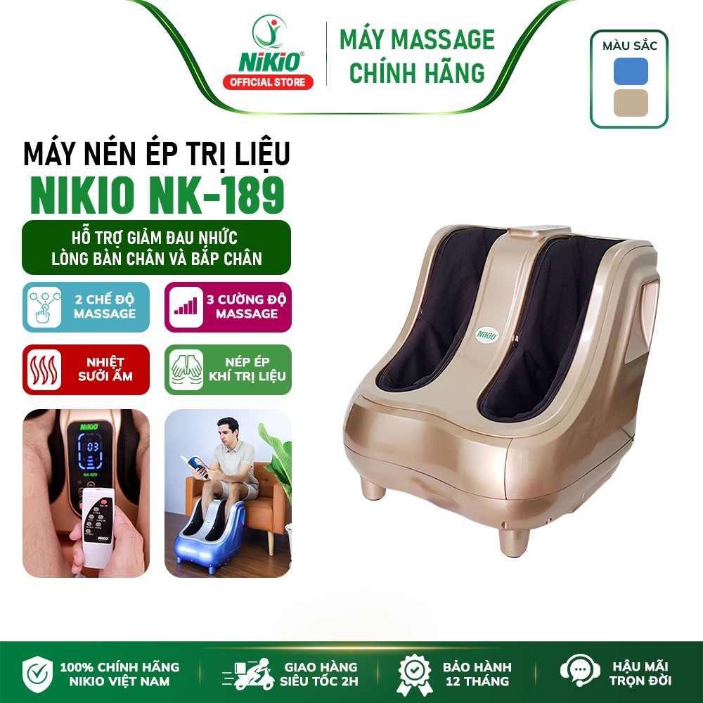 Máy massage chân và bắp chân 4D Nhật Bản Nikio NK-189 - Thư giãn massage, Lưu thông khí huyết