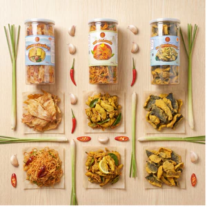 Combo Đánh Thức Vị Giác – Khô Gà Lá Chanh, Mực Cán, Da Cá Trứng Muối MEVINA Bùng Nổ, Cực Đã