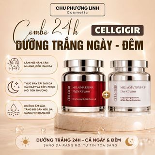Combo Dưỡng Trắng Ngày Đêm CELLGIGIR CB0362 – Kem Dưỡng Nâng Tông Ban Ngày, Phục Hồi Ban Đêm, Dưỡng Trắng Da Cả Ngày