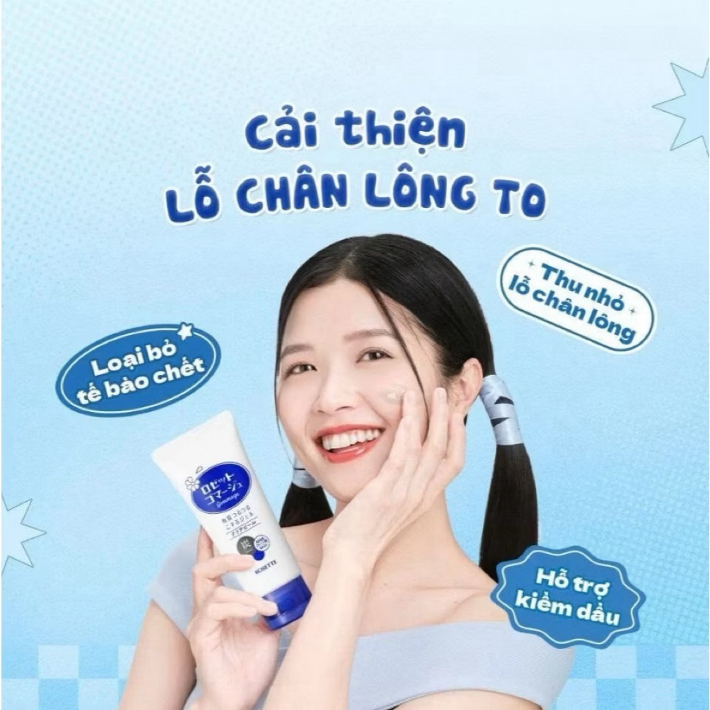 Tẩy Tế Bào Chết Rosette Gommage Clear Peel Nhật Bản 120g Sạch Sâu, Kiềm Dầu, Thu Nhỏ Lỗ Chân Lông  IS228