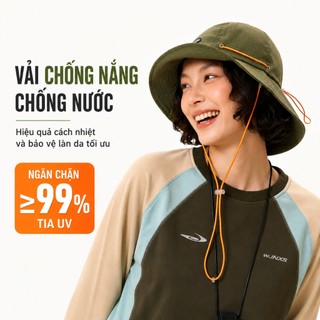 Mũ nón bucket nữ vành rộng chống nắng tía UV dã ngoại leo núi đi biển cắm trại vải dù trượt nước thoáng khí nhanh khô