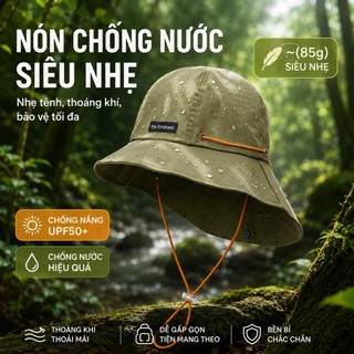Mũ nón bucket nữ vành rộng chống nắng tía UV dã ngoại leo núi đi biển cắm trại vải dù trượt nước thoáng khí nhanh khô