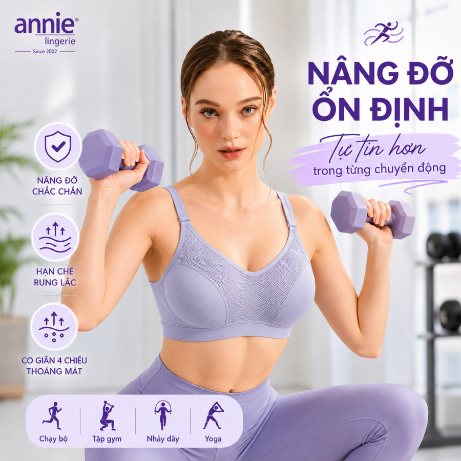 Combo 2 Áo ngực không gọng annie mút mỏng Bra8139 thoáng mát, nâng nhẹ thoáng mát khi tập thể thao