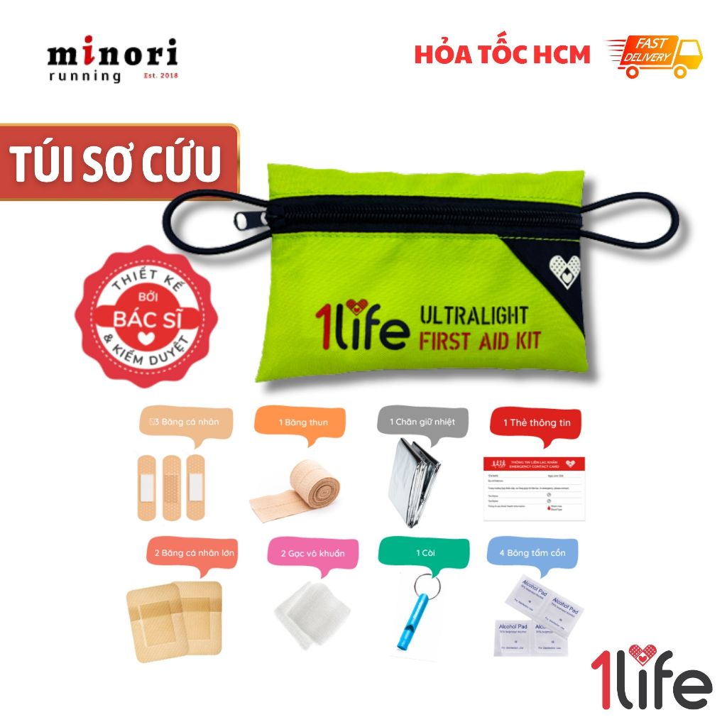 Túi Sơ Cứu Bộ kit Y tế Cứu Sinh Outdoor Siêu Gọn Nhẹ Cho Trail Runner ...