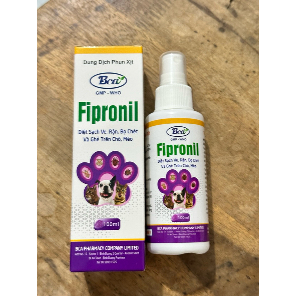 Fipronil - xịt diệt ve rận chó mèo