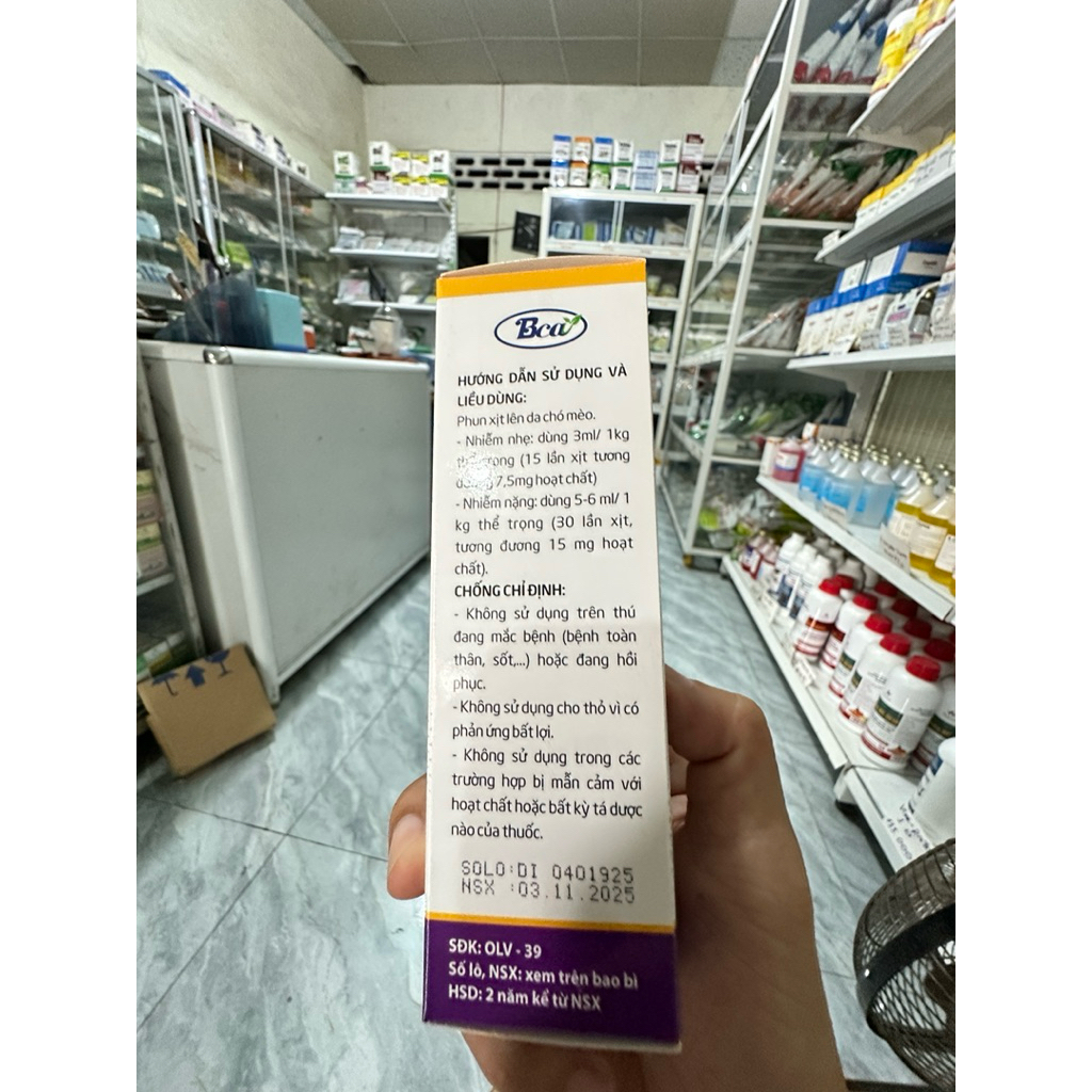 Fipronil - xịt diệt ve rận chó mèo
