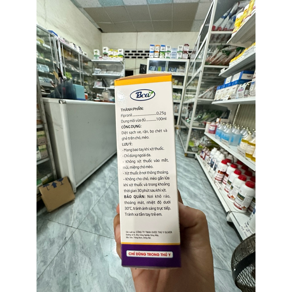Fipronil - xịt diệt ve rận chó mèo