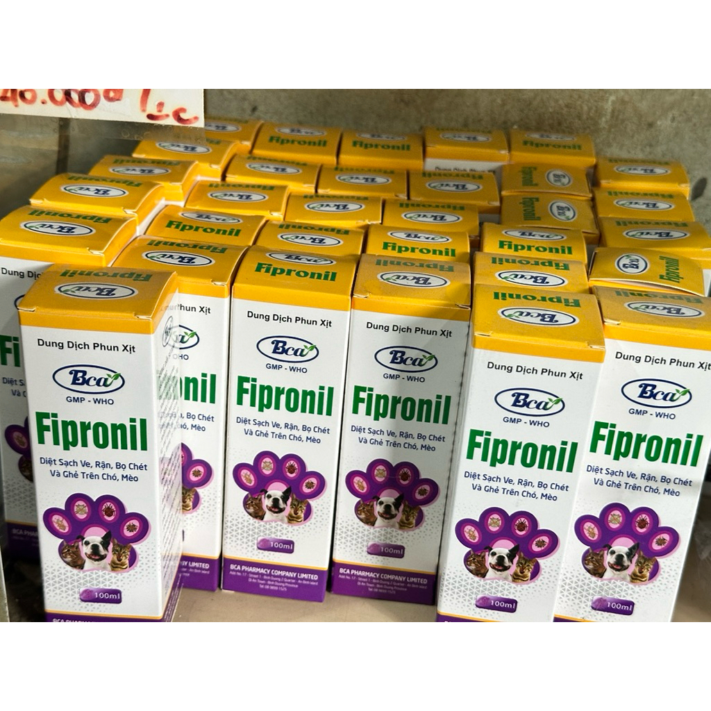 Fipronil - xịt diệt ve rận chó mèo