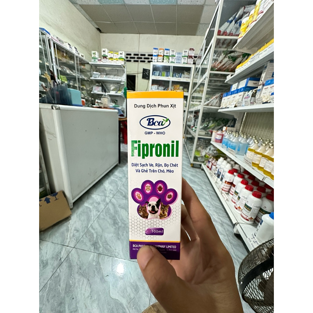 Fipronil - xịt diệt ve rận chó mèo