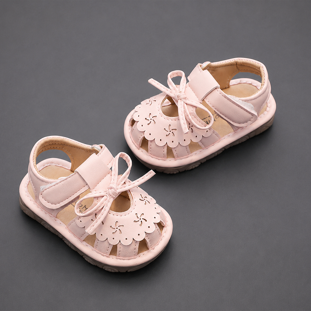 Giày Sandal Bé Gái Tập Đi Kidudids Chống Trượt Đế Mềm Êm Chân Mũi Kín Cao Cấp Size 16-20
