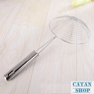 Vợt Chiên INOX Vớt Ráo Dầu, Vợt Vòng 12cm-14cm, Vợt Lẩu Thức Ăn Đồ Chiên Lọc Dầu, Vợt Vớt Mì Rau Củ