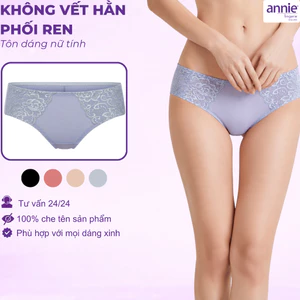 Quần lót nữ không viền sau annie QE2178 không vết hằn, co giãn 4 chiều, lưng thấp có ren