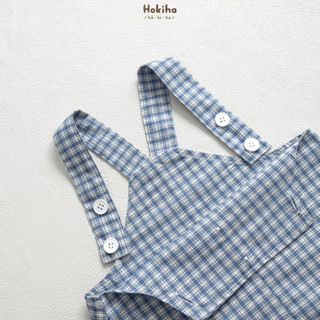 Yếm Quần Đùi Kẻ Caro Mát Mẻ Đáng Yêu Cho Bé Trai, Bé Gái Hokiha Vải Mềm Mại, Thoáng Mát Size 8-17kg Y108