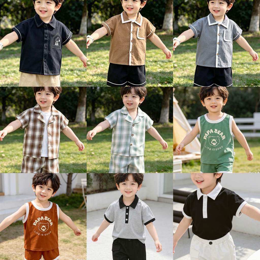 Set bộ bé trai Beemo ba lỗ polo sơ mi size 80-130 (9-24kg) – 4041BHB 23105B 22056B 23035B L23352BD 22052A