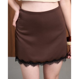 Chân Váy Nữ XIETY Chữ A Basic Phối Ren Nữ Tính GOÛT DE JUN