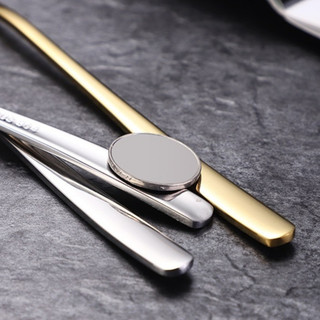 Bộ  muỗng nĩa inox  vàng bạc dùng ăn cơm ăn tiệc nhà hàng sang trọng- muong cơm - nĩa an co