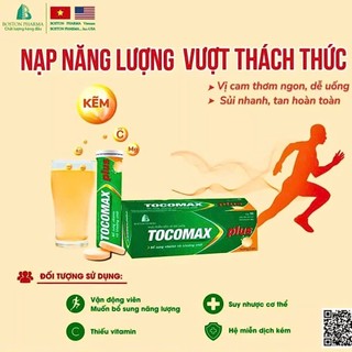 TOCOMAX PLUS – Bổ sung Vitamin C & Khoáng chất, tăng đề kháng và tiếp thêm năng lượng mỗi ngày