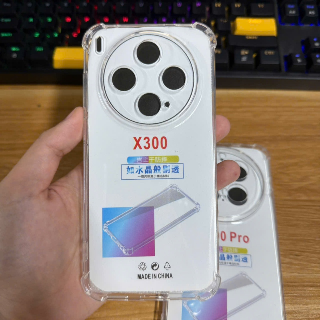 Ốp lưng Vivo X300, X300 Pro dẻo trong suốt silicon bảo vệ camera Vỏ bao điện thoại vv