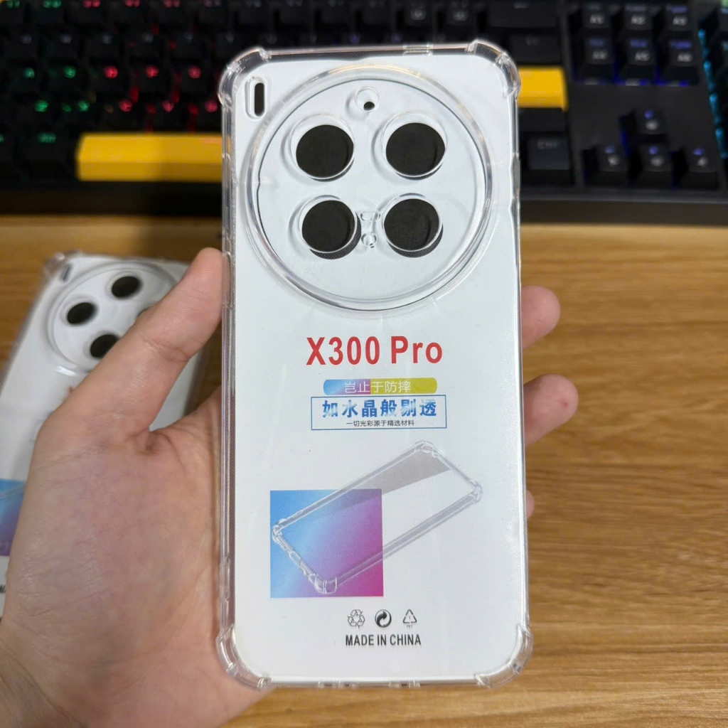 Ốp lưng Vivo X300, X300 Pro dẻo trong suốt silicon bảo vệ camera Vỏ bao điện thoại vv