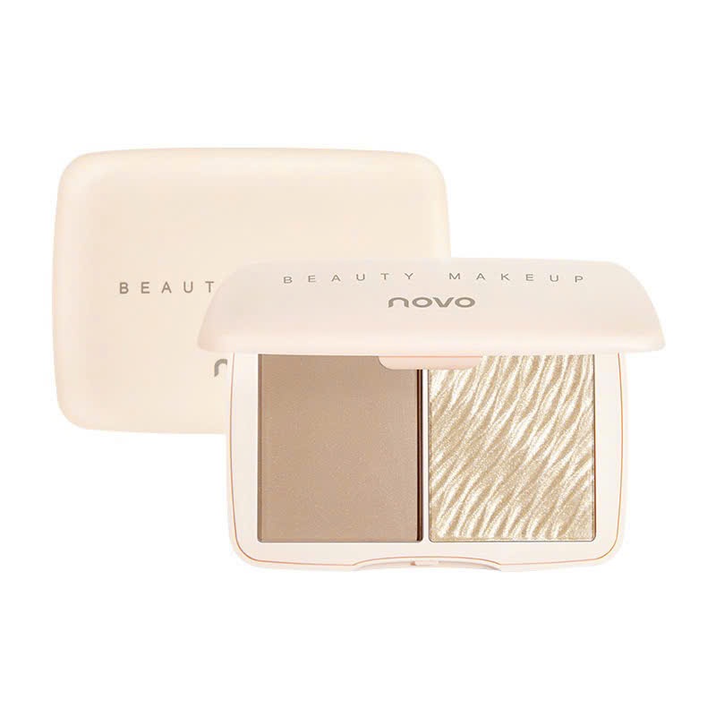 Phấn Tạo Khối & Bắt Sáng thương hiệu NOVO 2 Trong 1  🌟 Tạo khối tự nhiên – Bắt sáng nổi bật