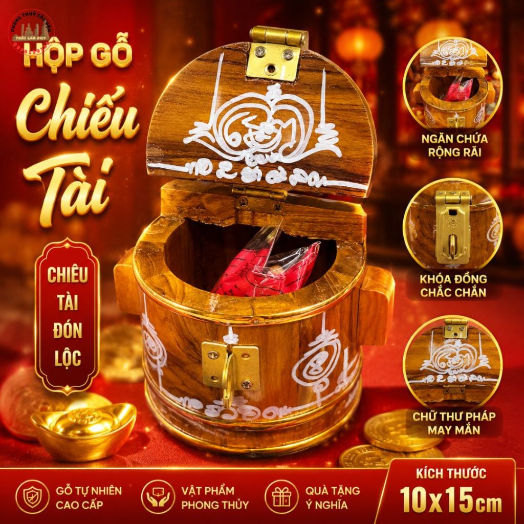 Hộp gỗ mini đa năng – Thiết kế nắp mở tiện lợi