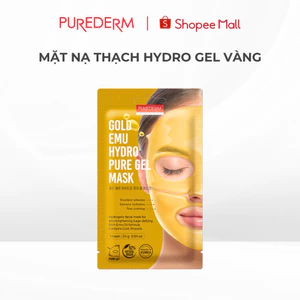 Mặt Nạ Thạch Hydro Gel Vàng Purederm Dầu Emu Dưỡng Ẩm, Phục Hồi & Nuôi Dưỡng Da 24g (3911)