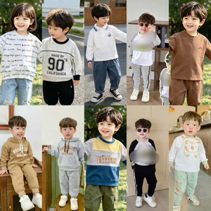 Áo và bộ bé trai dài tay thu đông Bernie size 80–130 (9–23kg) chất mềm