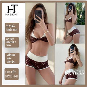 Sẵn HCM Bikini đồ bơi đi biển CHẤM BI COCO phối màu gợi cảm quyến rũ Cho Hè