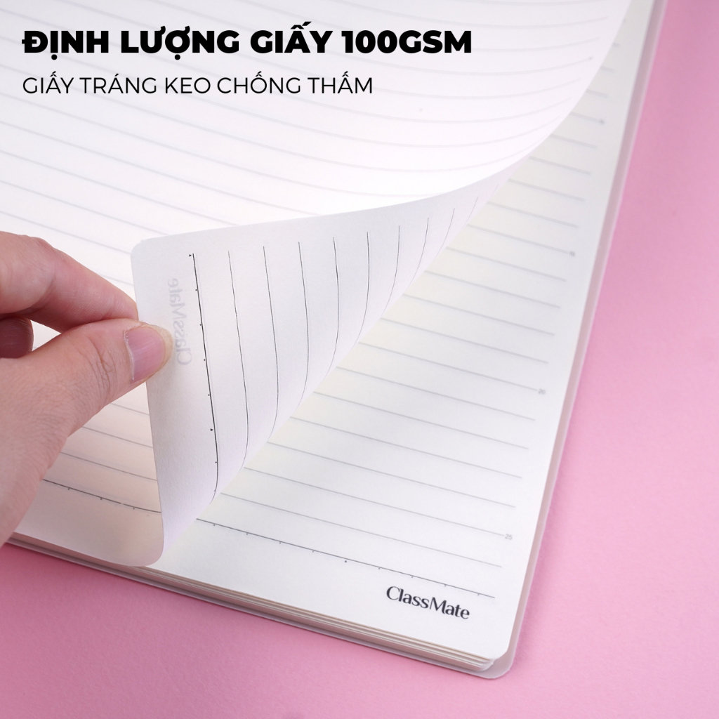 Sổ Còng Classmate 300 Trang, Còng Kim Loại Thay Được Nhiều Giấy, Giấy Refill 100GSM Đủ Loại Dòng Kẻ, Sổ Bìa Nhựa  A5 B5