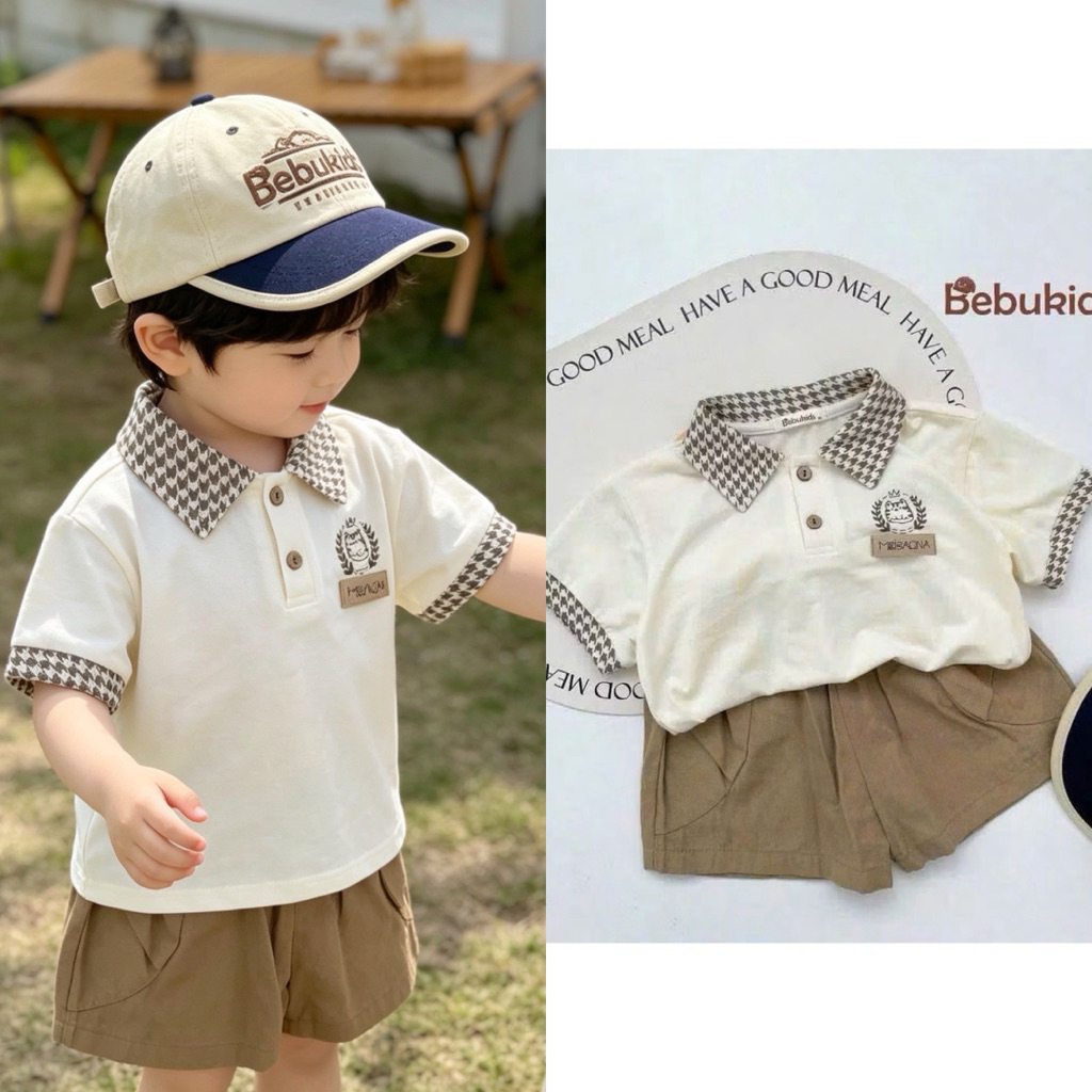 Set Bộ Bé Trai Cộc Tay Năng Động Minium Bebu Size 80-120 (8-23kg)