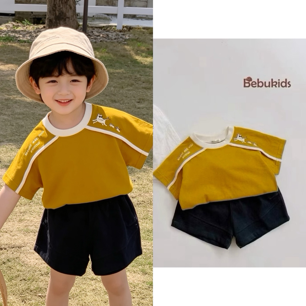 Set Bộ Bé Trai Cộc Tay Năng Động Minium Bebu Size 80-120 (8-23kg)