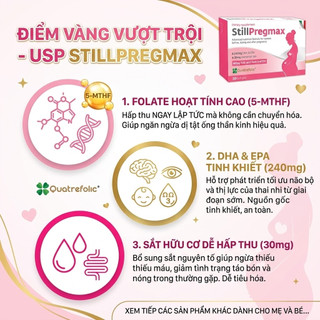Vitamin Tổng Hợp Cho Bà Bầu STILLPREGMAX Nhập Khẩu Ý (30 Viên) - Sắt Hữu Cơ, Folate Ngừa Dị Tật