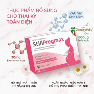Vitamin Tổng Hợp Cho Bà Bầu STILLPREGMAX Nhập Khẩu Ý (30 Viên) - Sắt Hữu Cơ, Folate Ngừa Dị Tật
