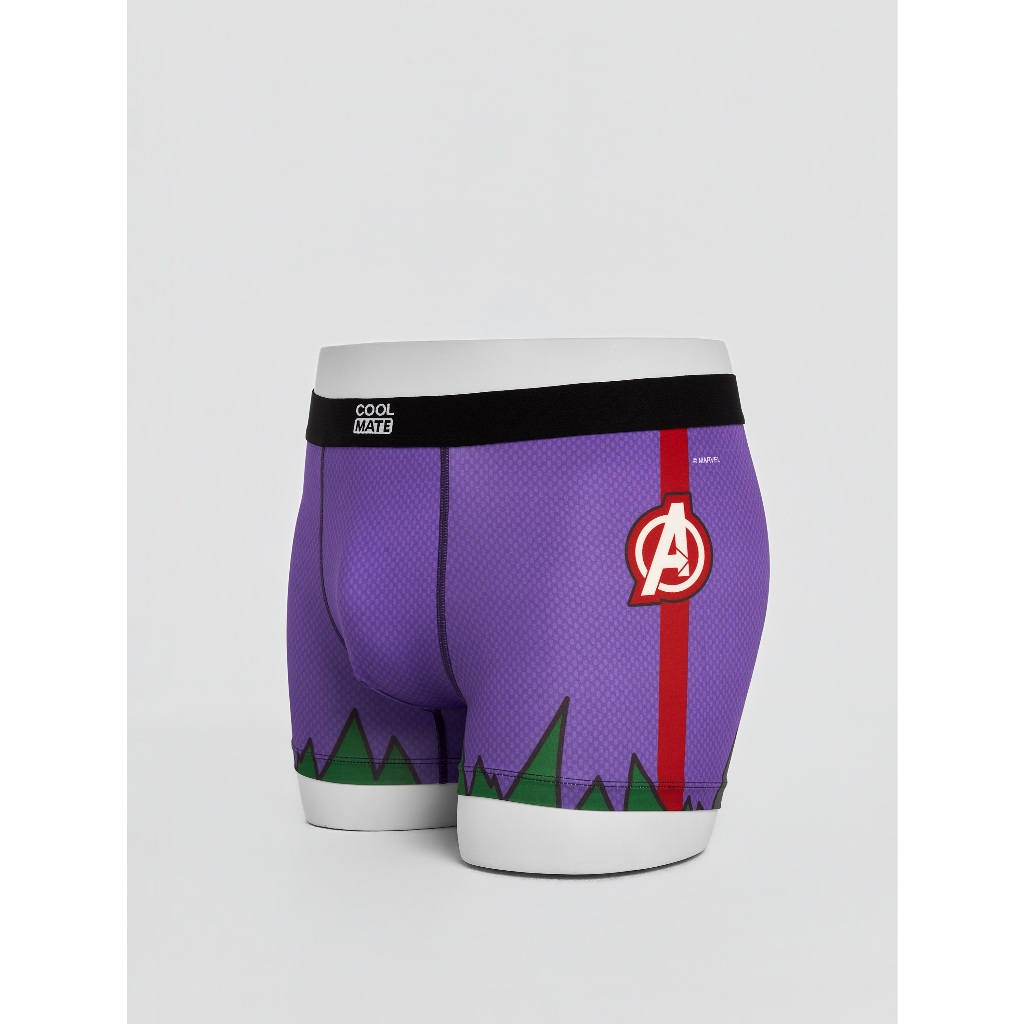 [MUA 4 GIẢM 20%][BST MARVEL]Quần lót nam Trunk hulk, Quần sịp người khổng lồ màu tím mềm mại, co giãn Coolmate