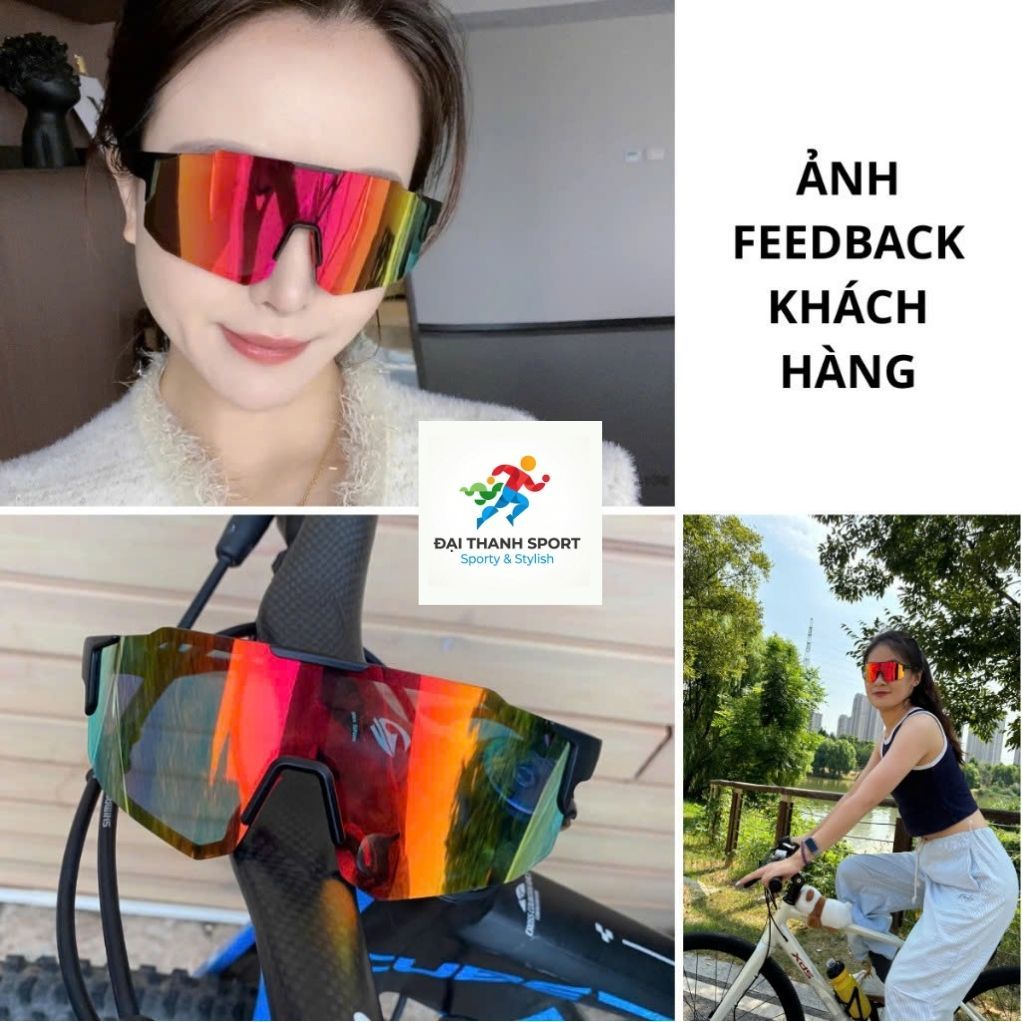 Kính mặt thể thao phân cực chống tia cực tím chống bụi, cực nhẹ thời trang nam nữ kính râm chạy bộ, đạp xe, leo núi