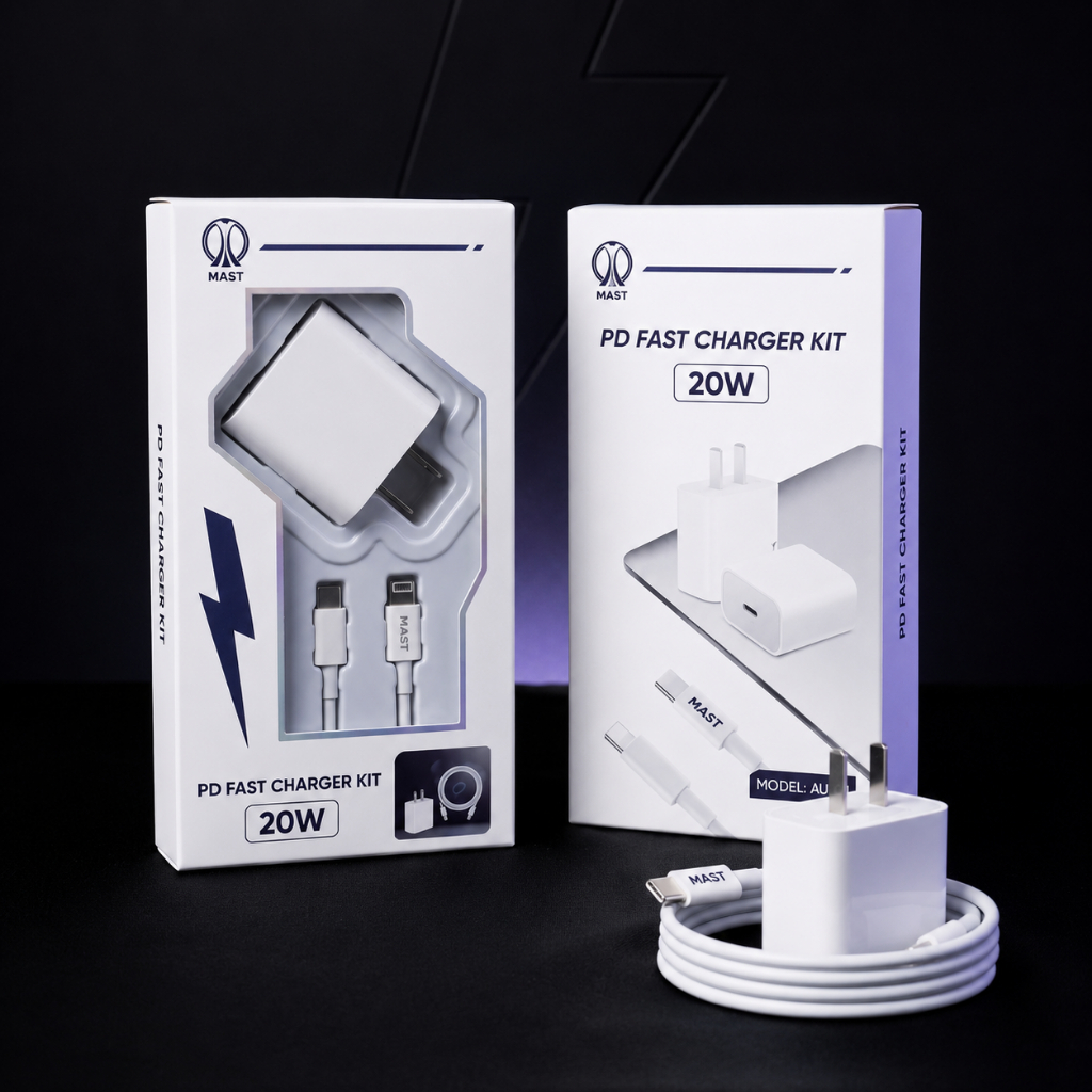 Bộ Sạc Nhanh Chính Hãng MAST Dành Cho IPHONE 6-17PROMAX.Cáp Bọc Dù Cao Cấp An Toàn Cho Điện Thoai